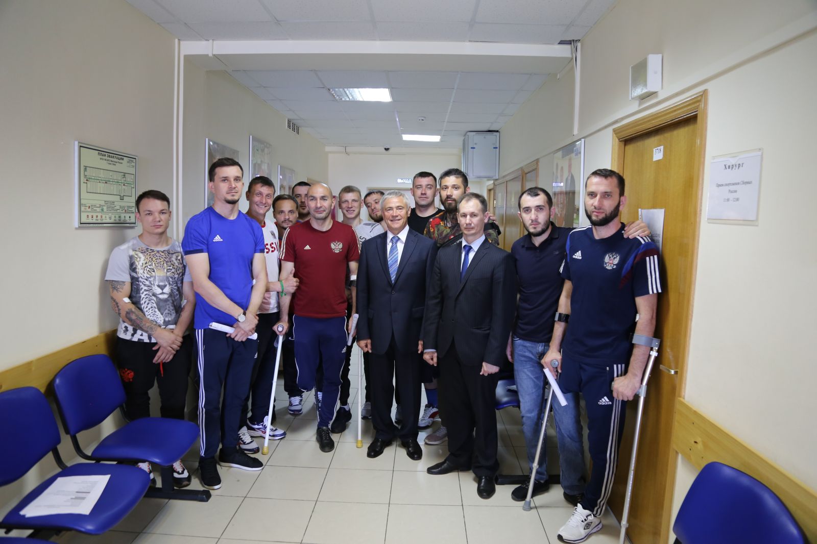 П.А. Рожков, С.В. Нестеров встретились со сборной командой России по футболу ампутантов