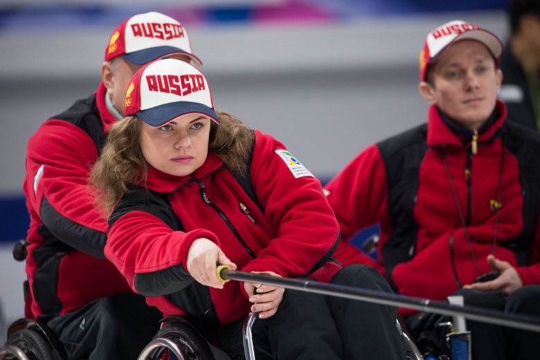 Сборная команды России выиграла 3 игры по итогам двух дней чемпионата мира по керлингу на колясках в г. Пхенчхане