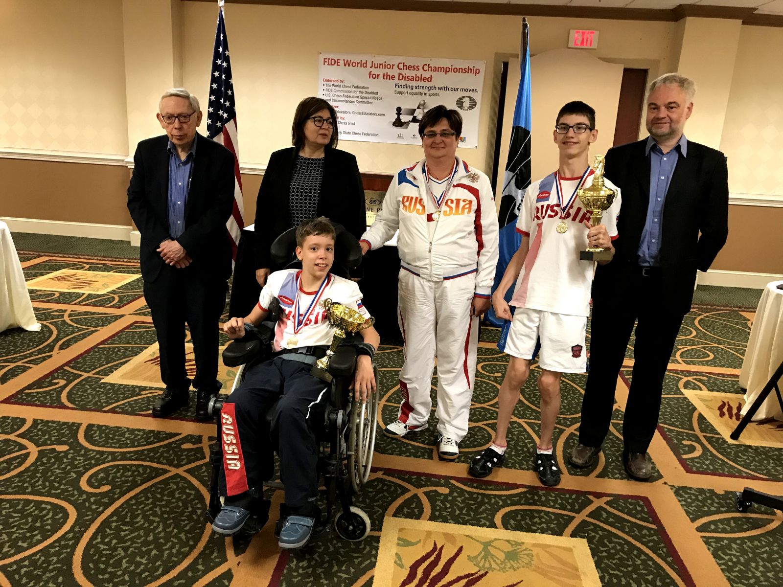 Сборная команда России по шахматам спорта лиц с ПОДА выиграла общекомандный зачет на первенстве мира в США