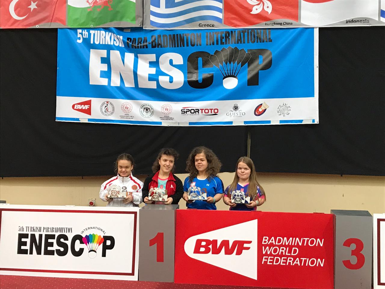 1 серебряную и 3 бронзовые медали завоевали российские парабадминтонисты на международных соревнованиях - 5th Turkish Para-Badminton International - ENESCUP 2019