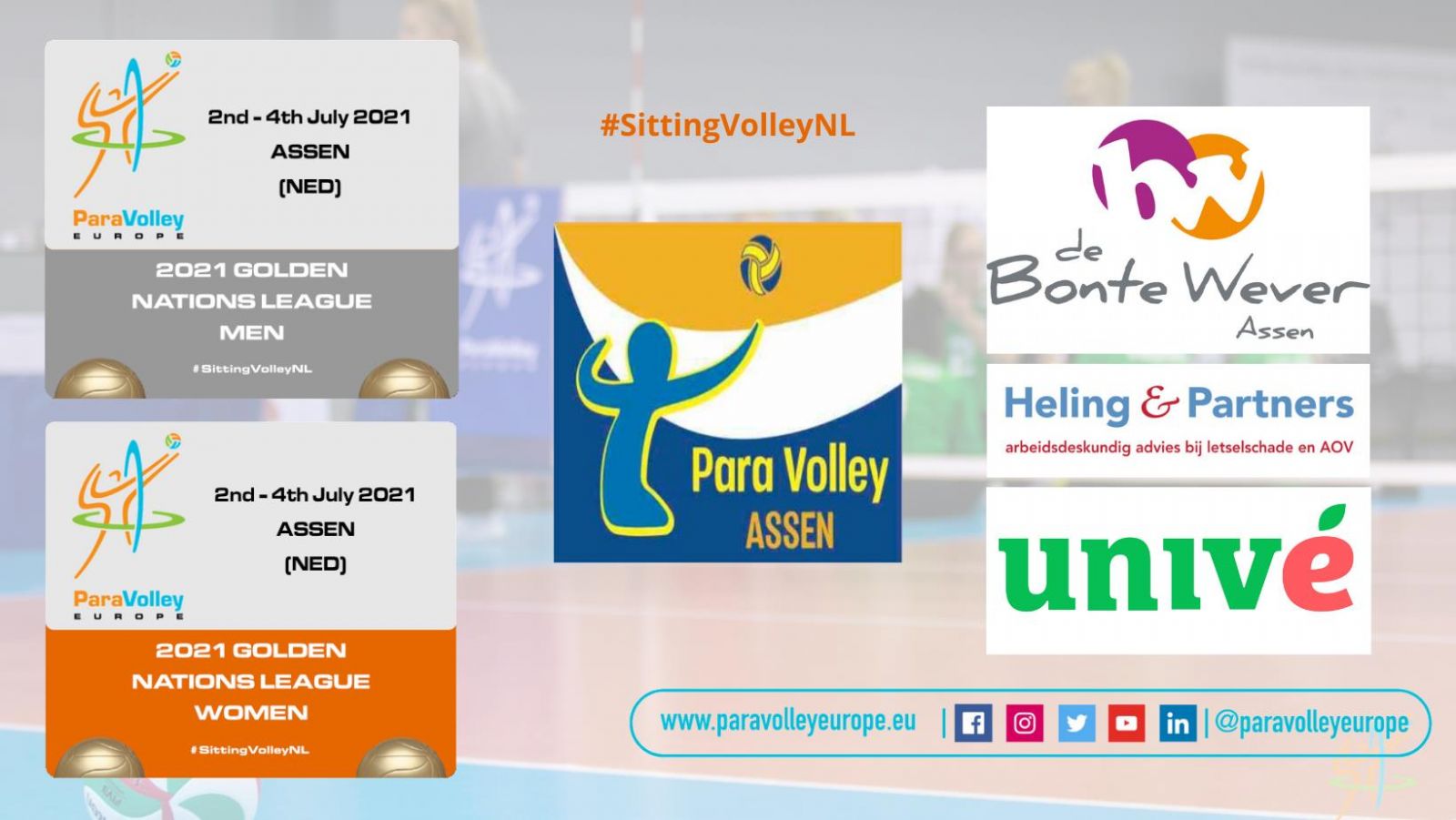 Мужская и женская сборные команды России по волейболу сидя примут участие в международных соревнованиях в Нидерландах