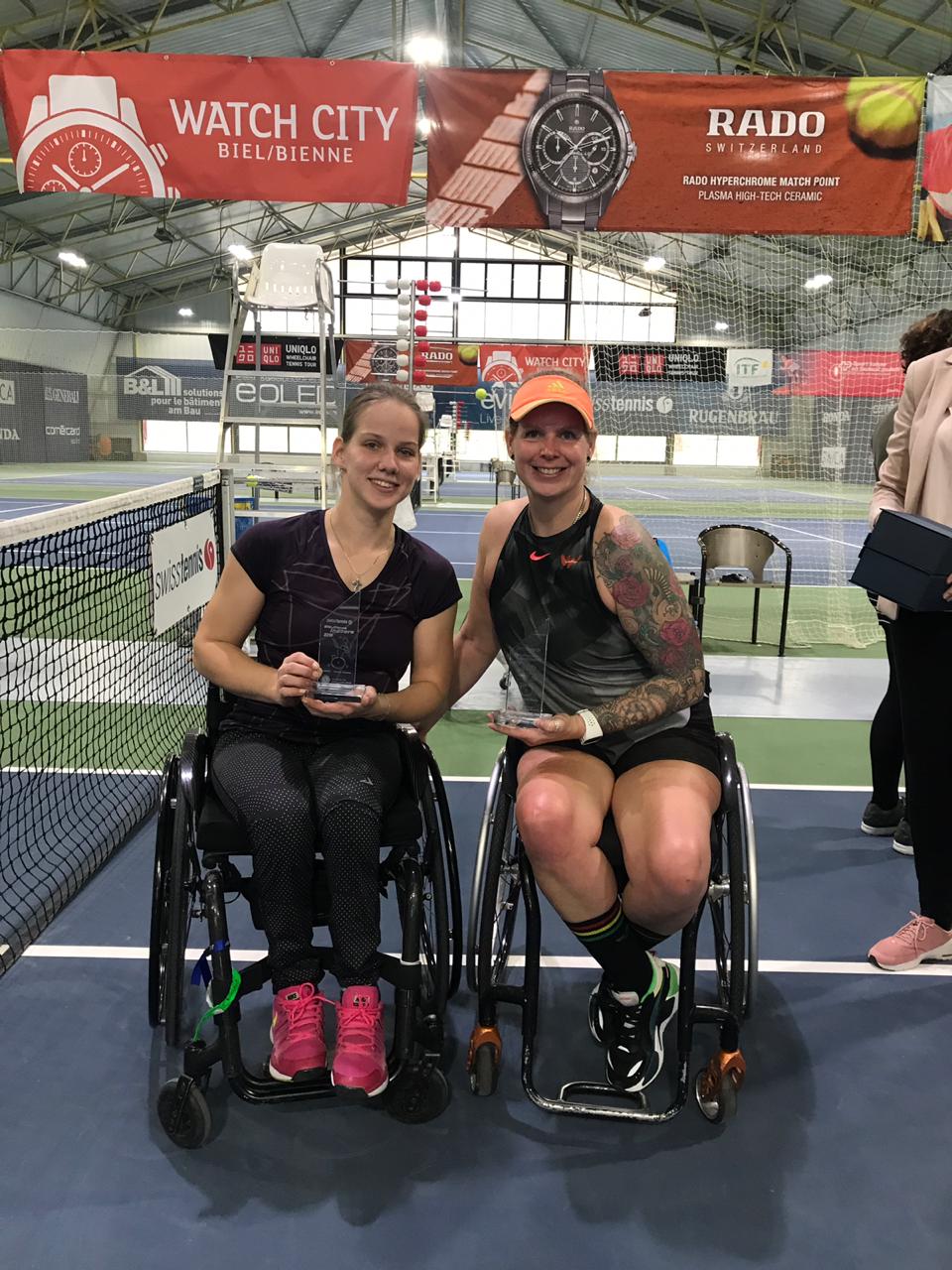 Подмосковная спортсменка Виктория Львова завоевала золотую медаль в парных соревнованиях международного турнира по теннису на колясках в Швейцарии