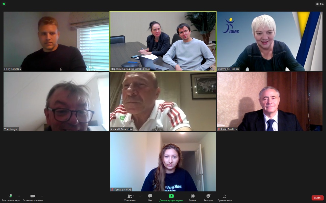 П.А. Рожков в режиме видео-конференц-связи провел совещание с представителями IWAS и Международной федерации футбола лиц с заболеванием ЦП по вопросу включения футбола лиц с ЦП в программу Всемирных игр колясочников и ампутантов IWAS 2022 года