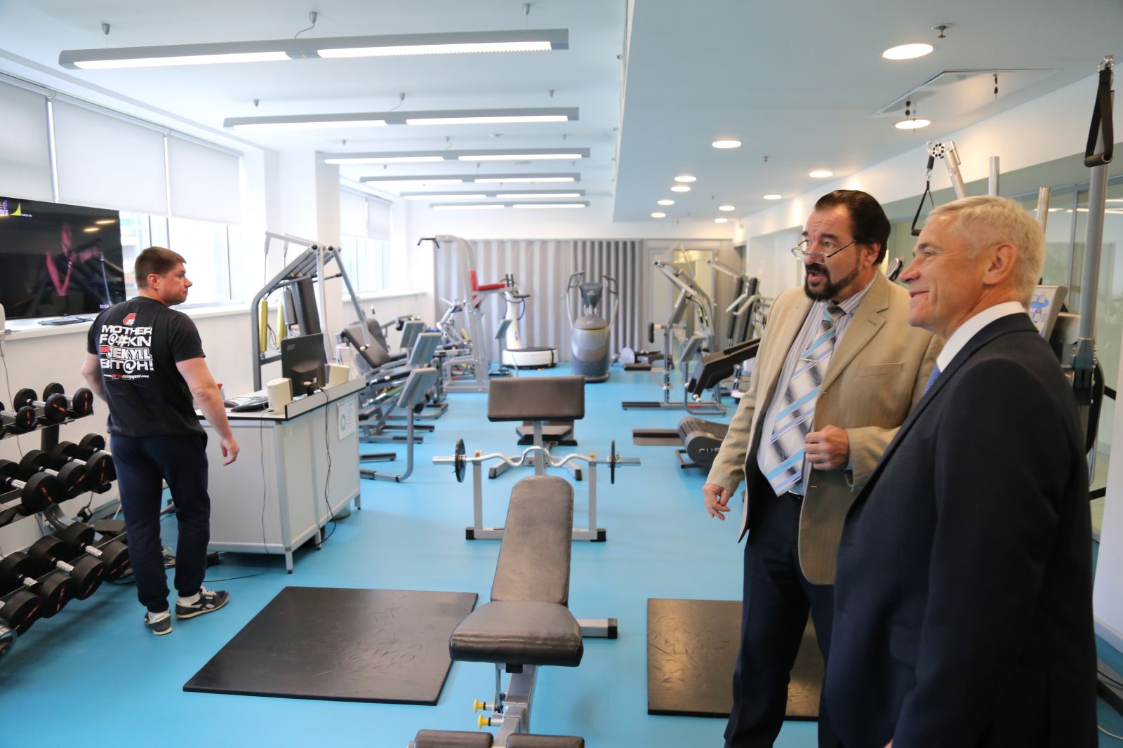 П.А. Рожков в Центре спортивных технологий Москомспорта встретился с директором ГКУ «ЦСТиСК» Москомспорта К.Ш. Ахмеровой, а также ознакомился с работой Центра