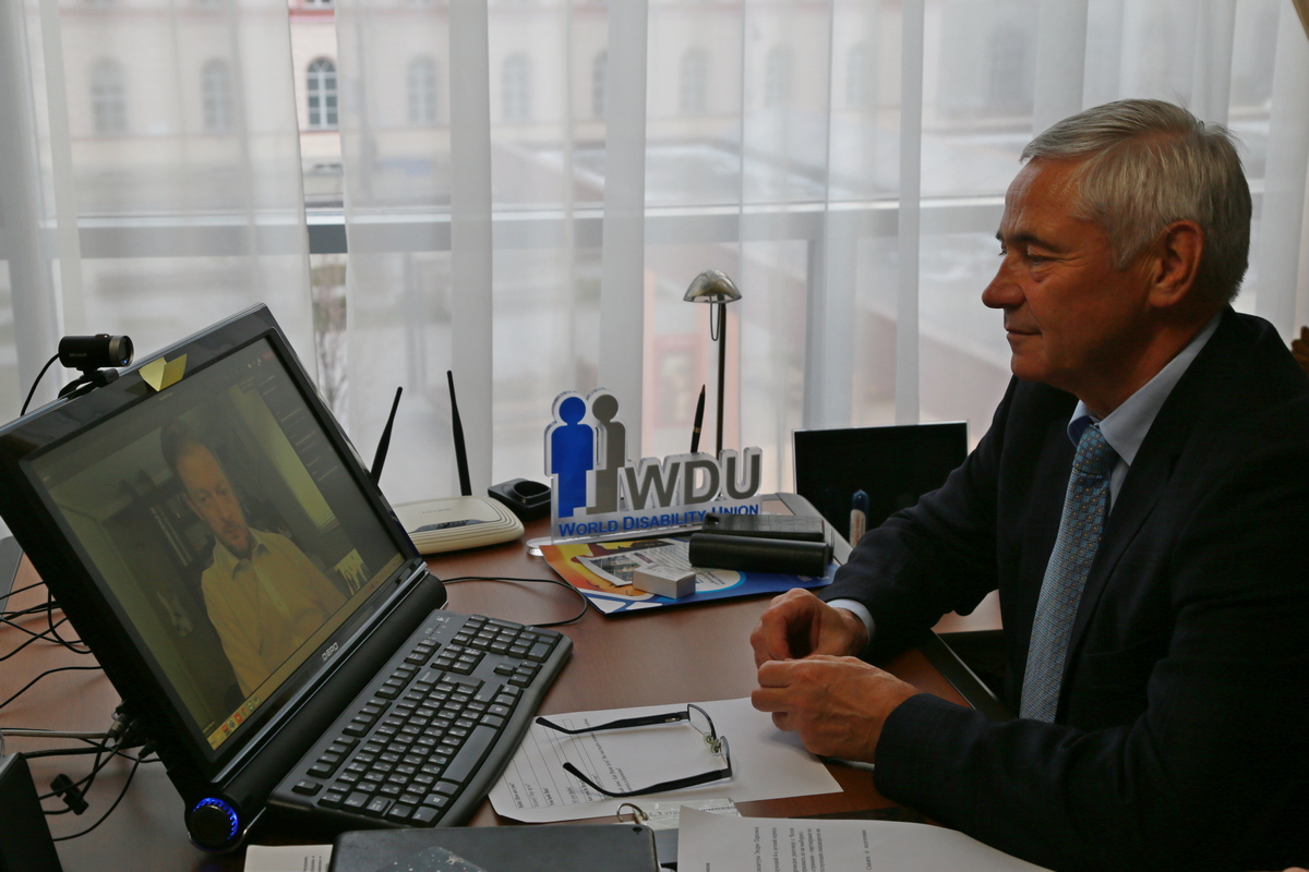 П.А. Рожков провел видеоконференцию с президентом МПК Э. Парсонсом