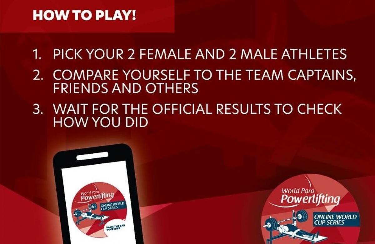 Присоединяйтесь к онлайн-игре "Fantasy Team" Всемирного пара пауэрлифтинга