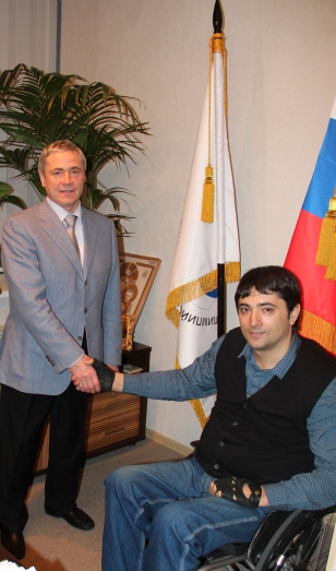 П. А. Рожков в офисе ПКР провел рабочую встречу председателем Приморской краевой федерации спорта инвалидов с поражением опорно-двигательного аппарата  А. С. Моисеенко