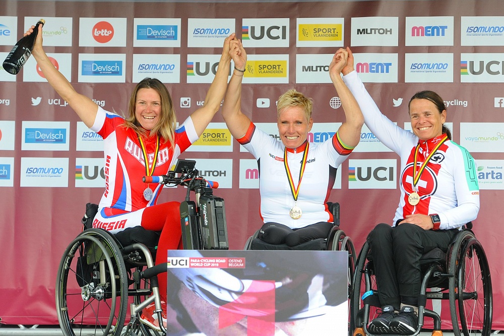 1 золотую и 3 серебряные медали завоевала сборная команда России по велоспорту лиц с ПОДА на 2 этапе Кубка мира в Бельгии