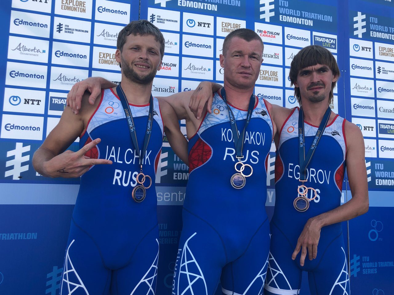 1 серебряную и 2 бронзовые медали завоевали российские паратриатлонисты на этапе мировой серии Edmonton ITU World Paratriathlon Series в Канаде  