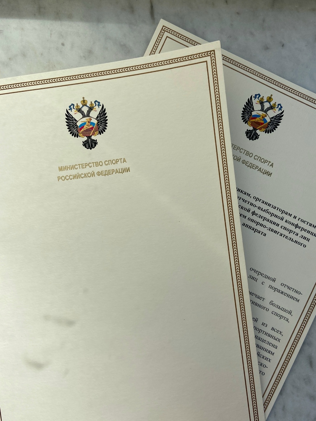 Приветственный адрес Министра спорта России, Председателя Олимпийского Комитета России Михаила Владимировича Дегтярёва участникам Очередной отчетно-выборной Конференции Всероссийской Федерации спорта лиц с поражением опорно-двигательного аппарата