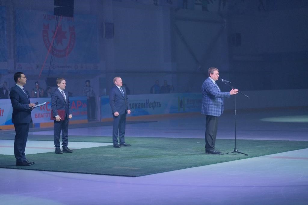 А.А. Строкин в г. Ижевске принял участие в церемонии открытия и просмотре соревнований международного турнира по следж-хоккею среди детско-юношеских команд «KALASHNIKOV CUP»