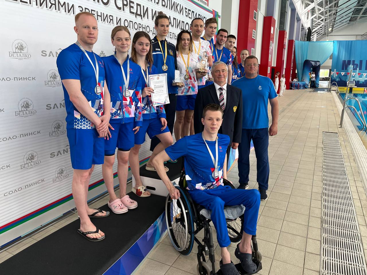 Руководители Федерации в г. Бресте приняли участие в просмотре соревнований и церемониях награждения Открытого Кубка Республики Беларусь по плаванию 