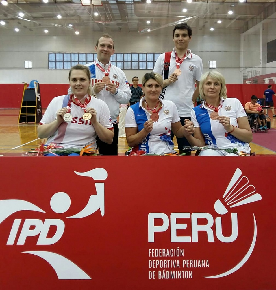 1 золотую, 1 серебряную и 2 бронзовые медали завоевала сборная России по бадминтону спорта лиц с ПОДА на международных соревнованиях в Перу