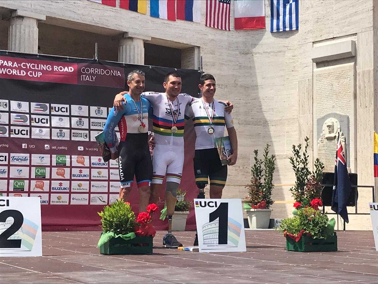 Сборная команда России по велоспорту лиц с ПОДА завоевала 3 золотые, 3 серебряные и 2 бронзовые награды на этапе Кубка мира в Италии