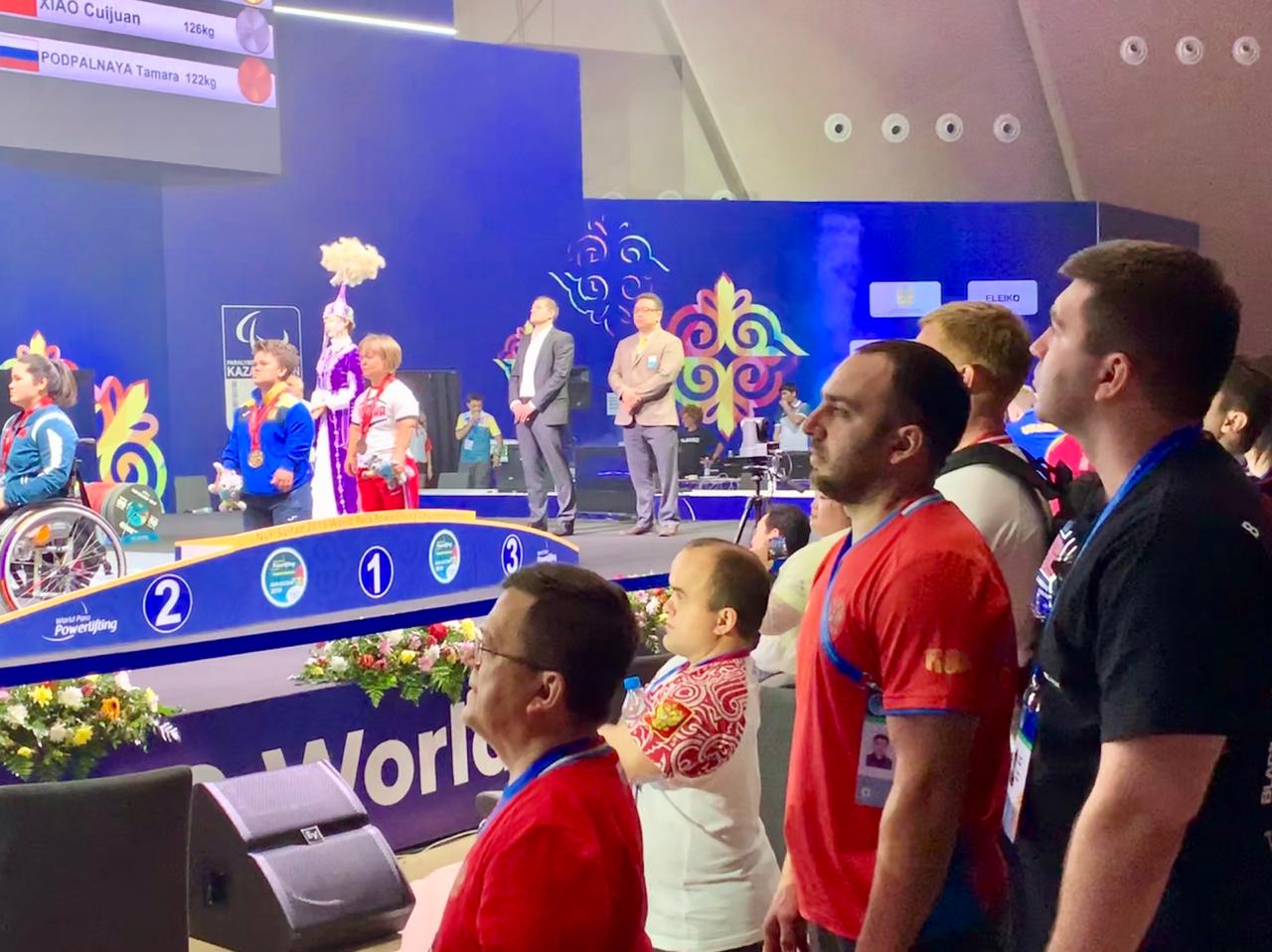Тамара Подпальная завоевала бронзовую медаль в третий день чемпионата мира по пауэрлифтингу спорта лиц с ПОДА в Казахстане