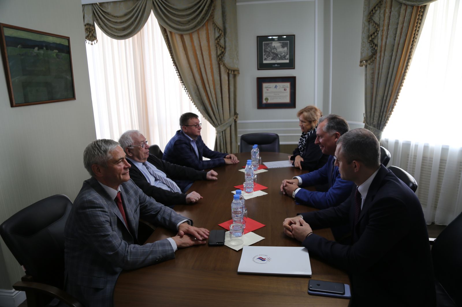 А.А. Строкин, П.А. Рожков в офисе ПКР встретились с президентом ОКР С.А. Поздняковым