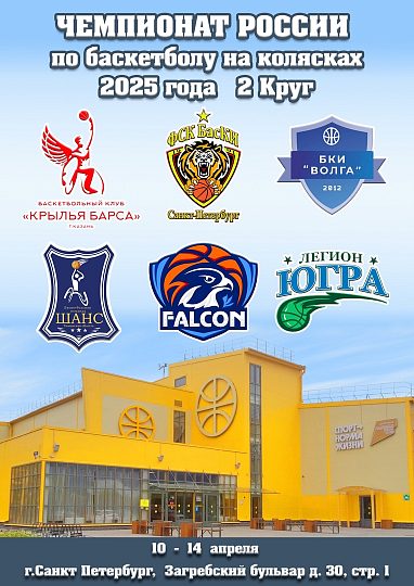 Стартовал второй круг чемпионата России по баскетболу на колясках
